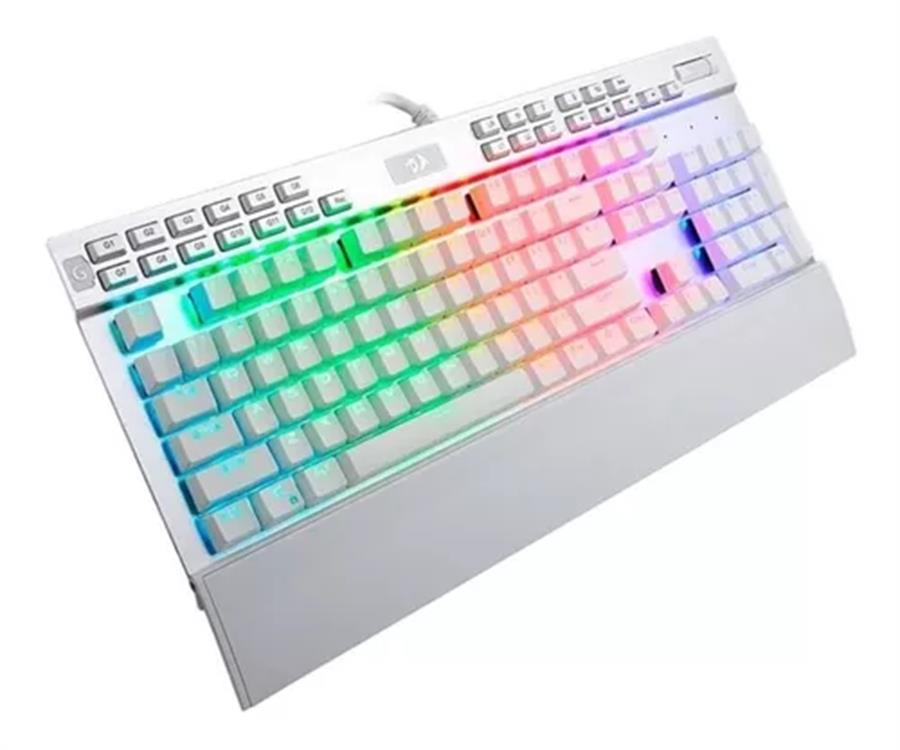 Teclado Redragon Yama K550w White RGB Outemu PURPLE ES MEC