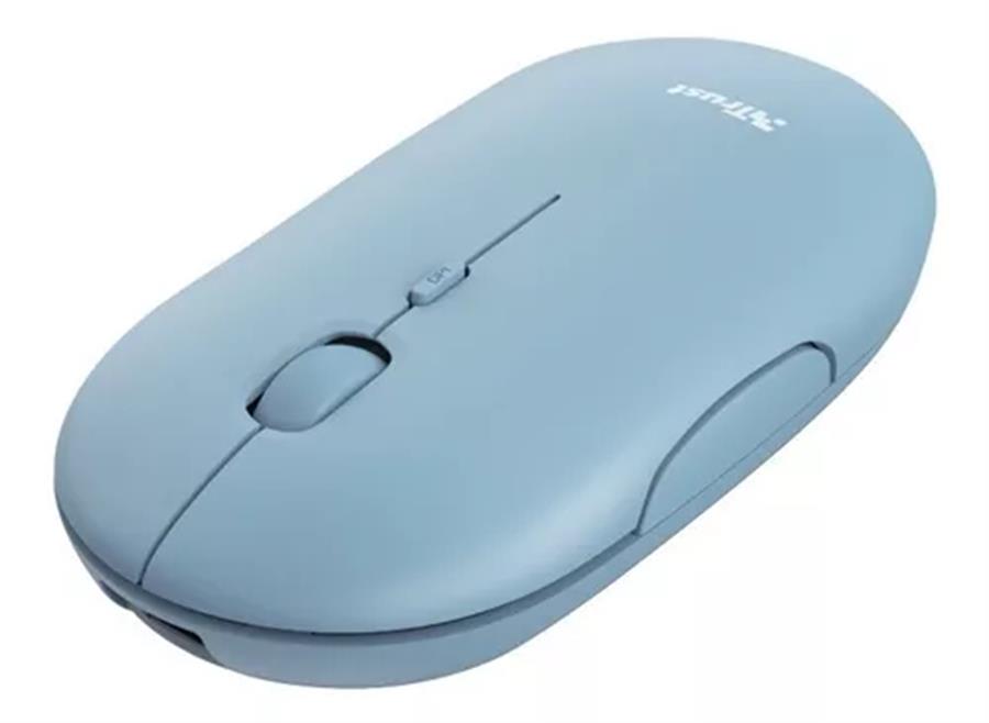 Mouse Trust Puck Ultrafino Wireless Recargable Blue