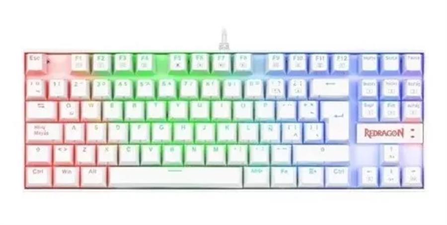 Teclado Redragon Kumara K552w White RGB Outemu RED ES MEC