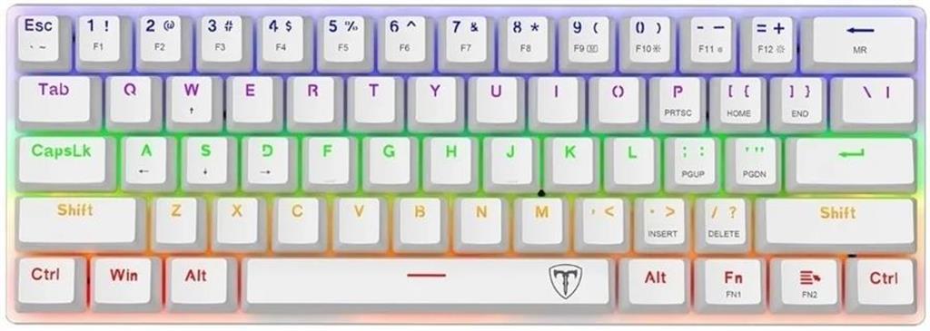 Teclado TDagger Arena Lite TGK321 WhiteRainbow Brown Mec 60%