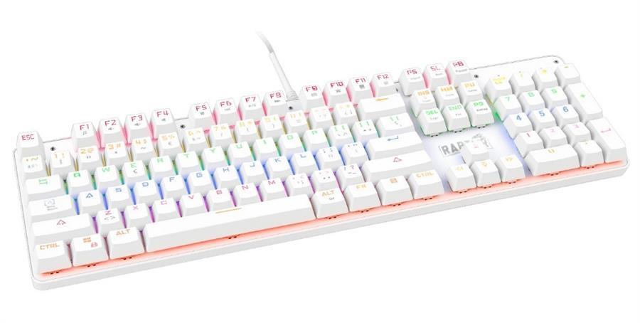 Teclado Raptor Fireclaw M104 Full Size Switch RED White