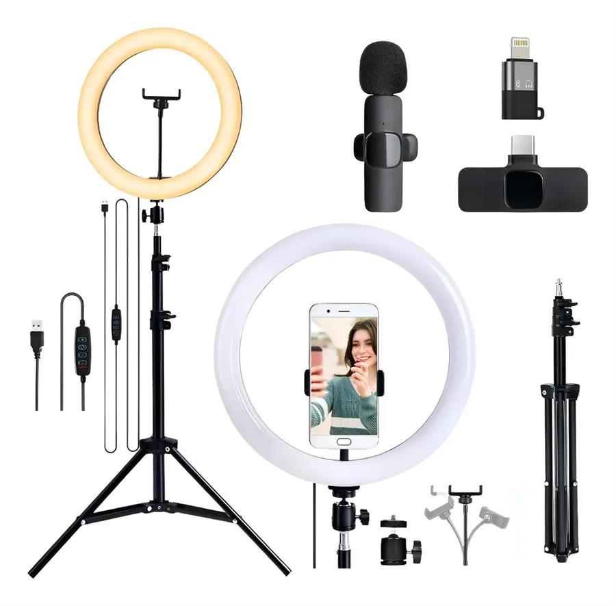 Tripode y aro de luz 30cm